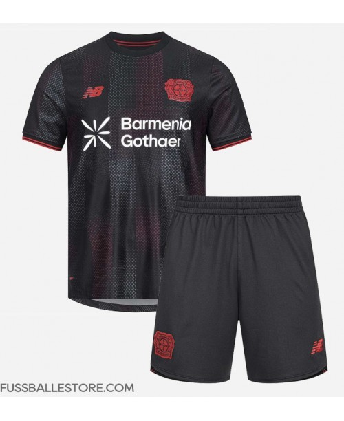 Günstige Bayer Leverkusen Exequiel Palacios #25 Heimtrikotsatz Kinder 2025-26 Kurzarm (+ Kurze Hosen)